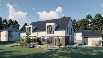 Neubau-DHH (A+) mit Keller – viel Platz, viel Licht, viel Lebensqualität in Neukeferloh, 85630 Grasbrunn / Neukeferloh, Doppelhaushälfte