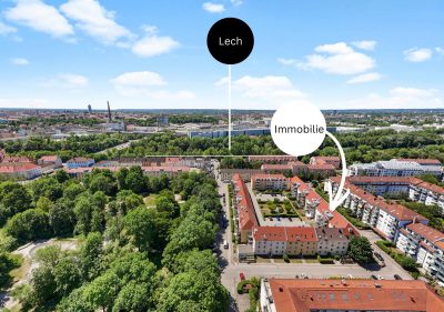 Gartenwohnung für Kapitalanleger ca. 5,5% oder Eigennutzer nahe dem Lech – Sie entscheiden!, 86169 Augsburg, Erdgeschosswohnung