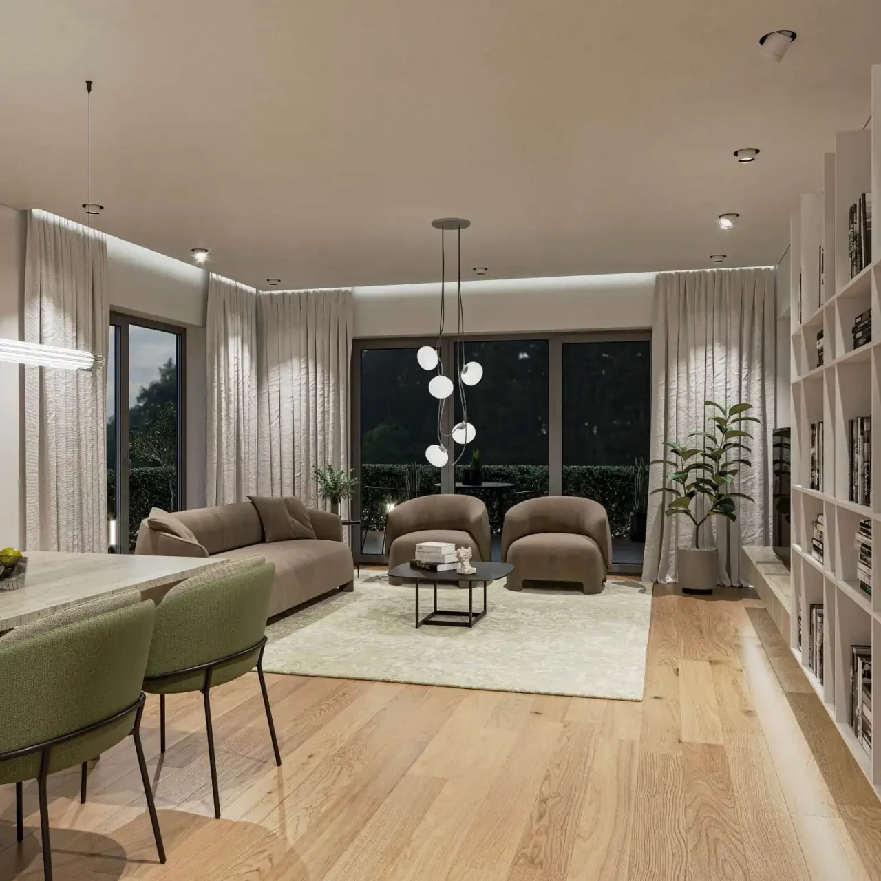 immoquartier22-haus-cannes-wohnzimmer-nacht