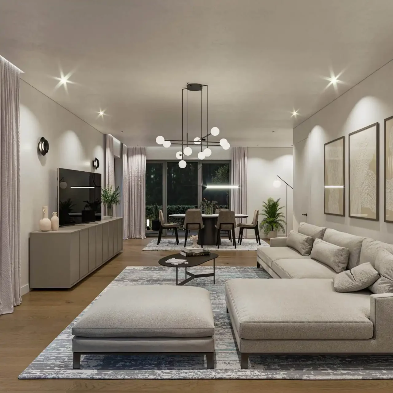 immoquartier22-haus-florenz-wohnzimmer-nacht