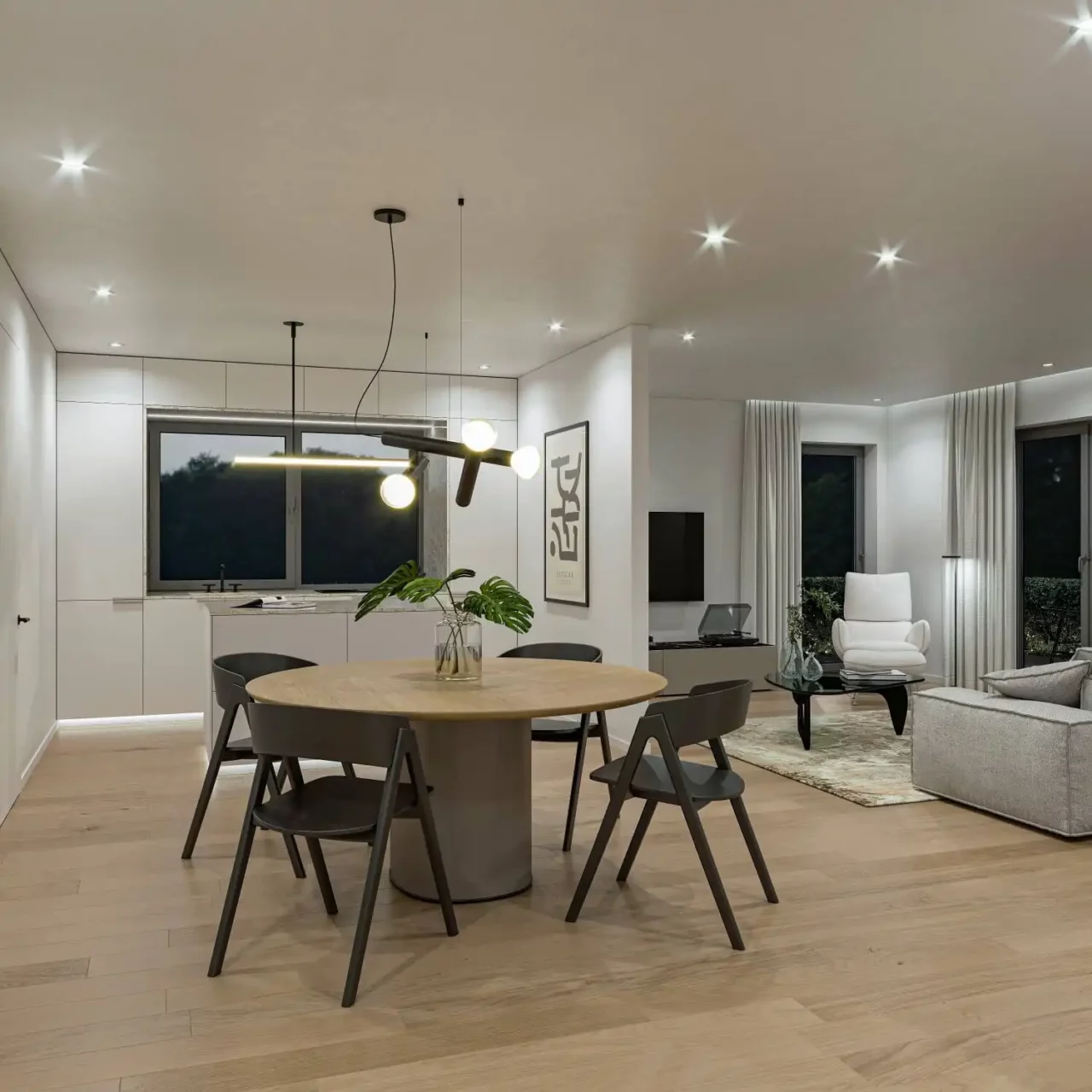 immoquartier22-haus-nizza-küche-nacht