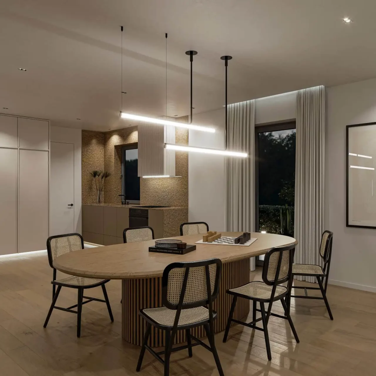 immoquartier22-haus-trento-küche-nacht