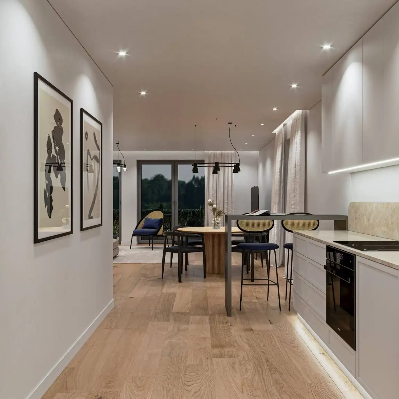 immoquartier22-haus-wien-küche-nacht